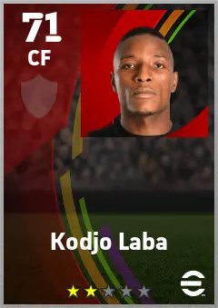 Kodjo Laba eFootball 2026 player card — 71 OVR CF