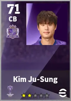 Kim Ju-Sung eFootball 2026 player card — 71 OVR CB