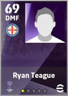Ryan Teague eFootball 2026 player card — 69 OVR DMF