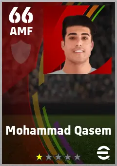 Mohammad Qasem eFootball 2026 player card — 66 OVR AMF