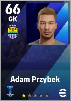 Adam Przybek eFootball 2026 player card — 66 OVR GK