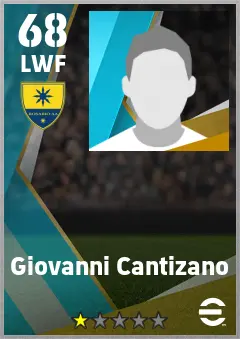 Giovanni Cantizano eFootball 2026 player card — 68 OVR LWF