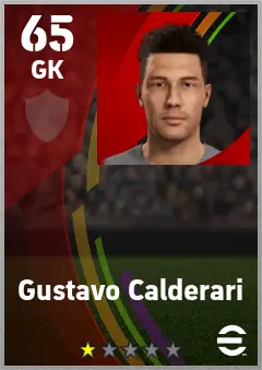 Gustavo Calderari eFootball 2026 player card — 65 OVR GK