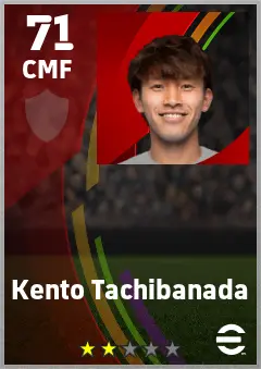 Kento Tachibanada eFootball 2026 player card — 70 OVR CMF
