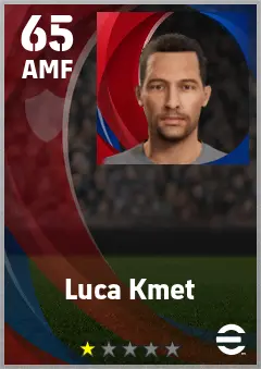 Luca Kmet eFootball 2026 player card — 65 OVR AMF