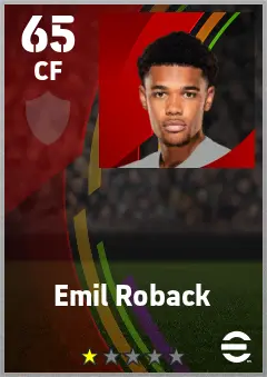 Emil Roback eFootball 2026 player card — 67 OVR LWF