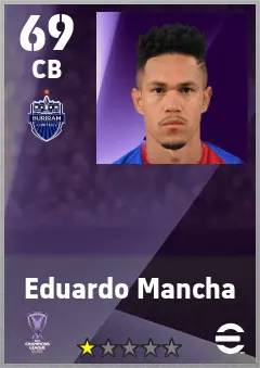 Eduardo Mancha eFootball 2026 player card — 69 OVR CB