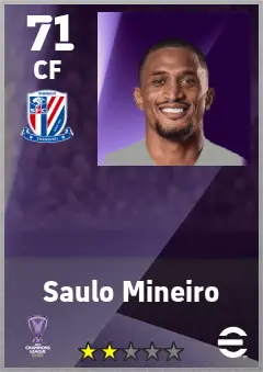 Saulo Mineiro eFootball 2026 player card — 71 OVR CF