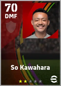 So Kawahara eFootball 2026 player card — 70 OVR DMF