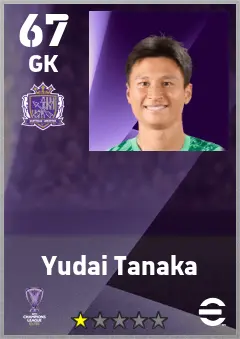 Yudai Tanaka eFootball 2026 player card — 67 OVR GK