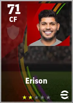 Erison eFootball 2026 player card — 71 OVR CF