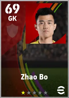Zhao Bo eFootball 2026 player card — 69 OVR GK