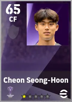Cheon Seong-Hoon eFootball 2026 player card — 65 OVR CF