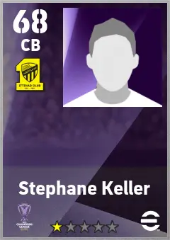 Stephane Keller eFootball 2026 player card — 68 OVR CB