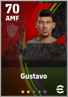 Gustavo eFootball 2026 player card — 70 OVR AMF