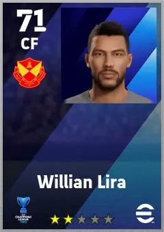 Willian Lira eFootball 2026 player card — 71 OVR CF