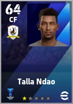 Talla Ndao eFootball 2026 player card — 64 OVR CF
