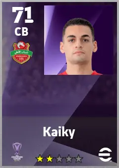 Kaiky eFootball 2026 player card — 71 OVR CB