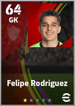 Felipe Rodriguez eFootball 2026 player card — 64 OVR GK