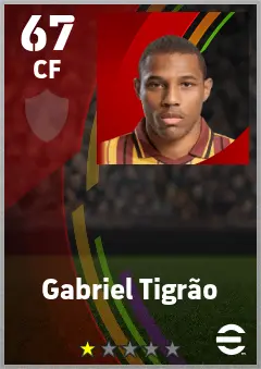 Gabriel Tigrao eFootball 2026 player card — 67 OVR CF