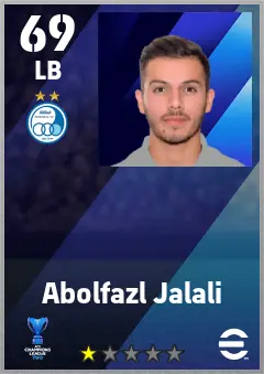 Abolfazl Jalali eFootball 2026 player card — 69 OVR LB
