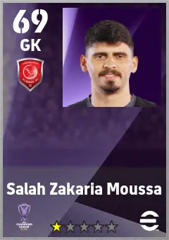 Salah Zakaria Moussa eFootball 2026 player card — 69 OVR GK