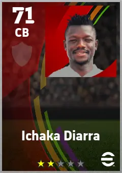 Ichaka Diarra eFootball 2026 player card — 71 OVR CB