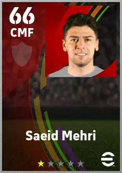 Saeid Mehri eFootball 2026 player card — 66 OVR CMF