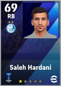 Saleh Hardani eFootball 2026 player card — 69 OVR RB