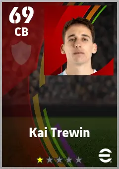 Kai Trewin eFootball 2026 player card — 69 OVR CB