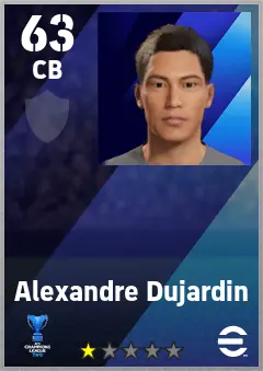 Alexandre Dujardin eFootball 2026 player card — 63 OVR CB