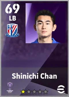 Shinichi Chan eFootball 2026 player card — 69 OVR LB