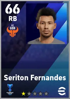 Seriton Fernandes eFootball 2026 player card — 66 OVR RB