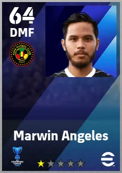 Marwin Angeles eFootball 2026 player card — 64 OVR DMF
