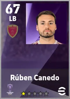 Ruben Canedo eFootball 2026 player card — 67 OVR LB