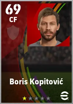 Boris Kopitovic eFootball 2026 player card — 69 OVR CF