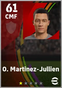 O. Martinez-Jullien eFootball 2026 player card — 61 OVR CMF
