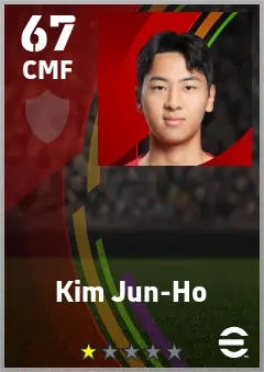 Kim Jun-Ho eFootball 2026 player card — 67 OVR CMF