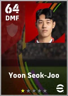 Yoon Seok-Joo eFootball 2026 player card — 64 OVR DMF