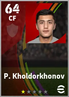 P. Kholdorkhonov eFootball 2026 player card — 64 OVR CF