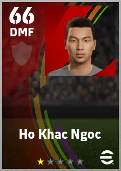 Ho Khac Ngoc eFootball 2026 player card — 66 OVR DMF