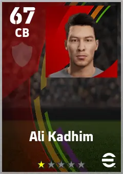 Ali Kadhim eFootball 2026 player card — 67 OVR CB