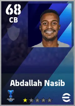 Abdallah Nasib eFootball 2026 player card — 68 OVR CB