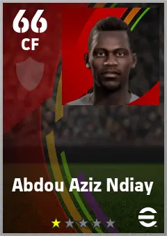 Abdou Aziz Ndiay eFootball 2026 player card — 66 OVR CF