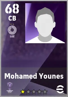 Mohamed Younes eFootball 2026 player card — 68 OVR CB