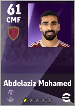 Abdelaziz Mohamed eFootball 2026 player card — 61 OVR CMF