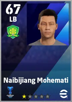 Naibijiang Mohemati eFootball 2026 player card — 67 OVR LB