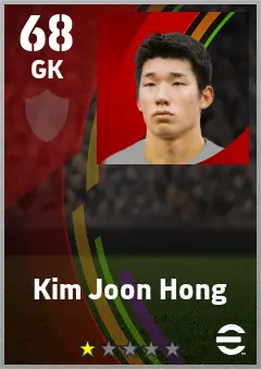 Kim Joon Hong eFootball 2026 player card — 68 OVR GK