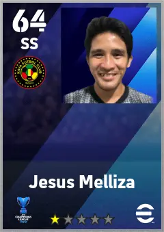 Jesus Melliza eFootball 2026 player card — 64 OVR SS