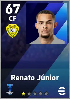 Renato Junior eFootball 2026 player card — 67 OVR CF